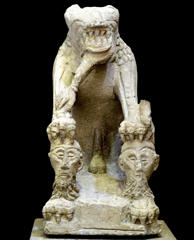 2 - 2 - 1 - 1 - 1 - La Tarasque de Noves 1 c. BC - The Tarasque de Noves anthropophagous statue, displayed in the Musée Calvet in Avignon, is attributed to the Cavares.