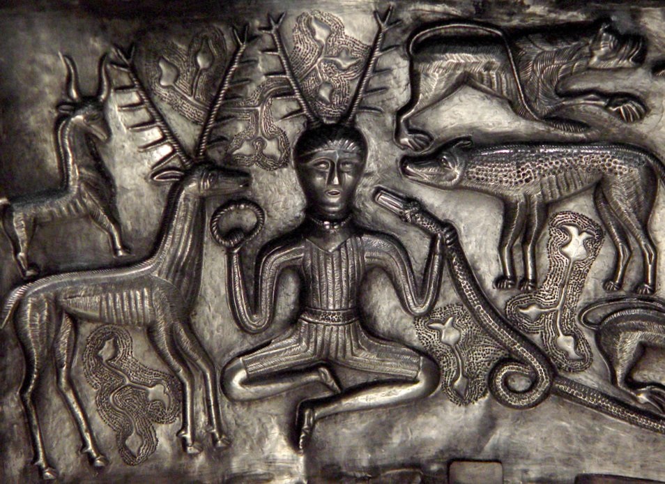 The antlered deity of the Gundestrup cauldron, commonly identified with Cer...