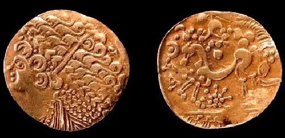 Gallo-Belgic A type stater produced in northern France or Belgium, and discovered bytreasure hunters at Fenny Stratford near Milton Ke